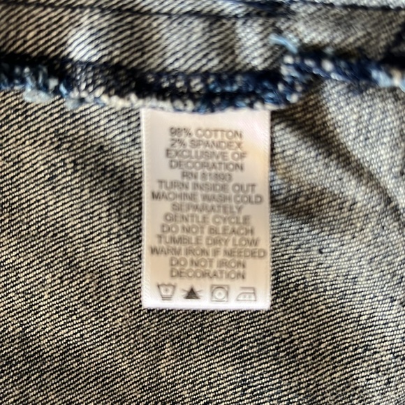 Denim & Co Jean Jacket with Embroidery and Beaded details - Picture 11 of 11